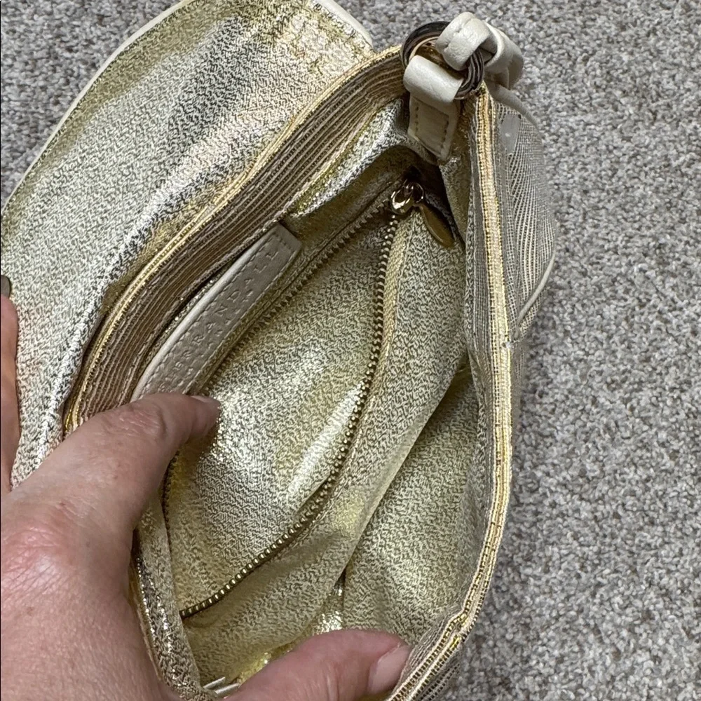 Loeffler Randall for Target Gold Metallic Rosette Wristlet Clutch